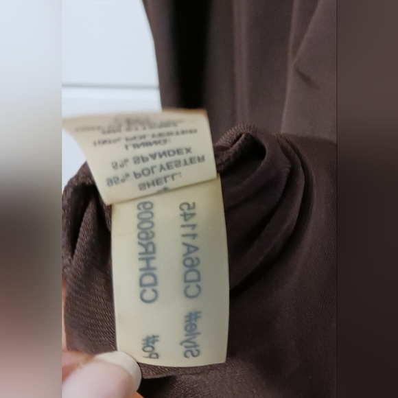 2008-10 CALVIN KLEIN Chocolate Faux Wrap Dress,  Sz 4 NWT - Picture 13 of 14